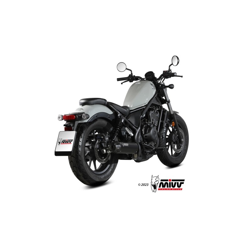 silencioso mivv hr 1 black con tapa en carbono larga honda cmx 500 rebel 2022 24