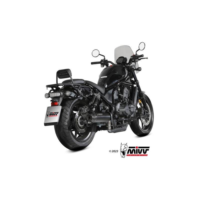 silencioso mivv hr 1 black con tapa en carbono larga honda cmx 1100 rebel 2022 24