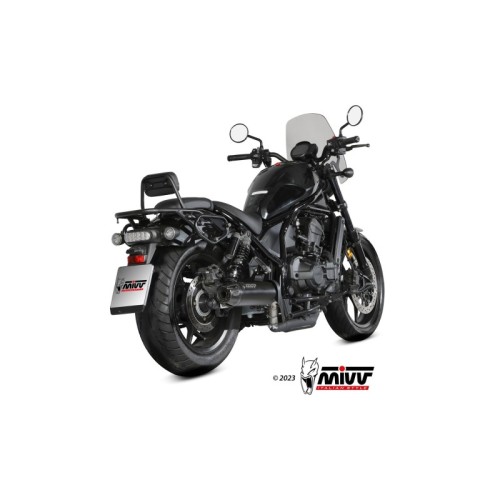 silencioso mivv hr 1 black con tapa en carbono larga honda cmx 1100 rebel 2022 24
