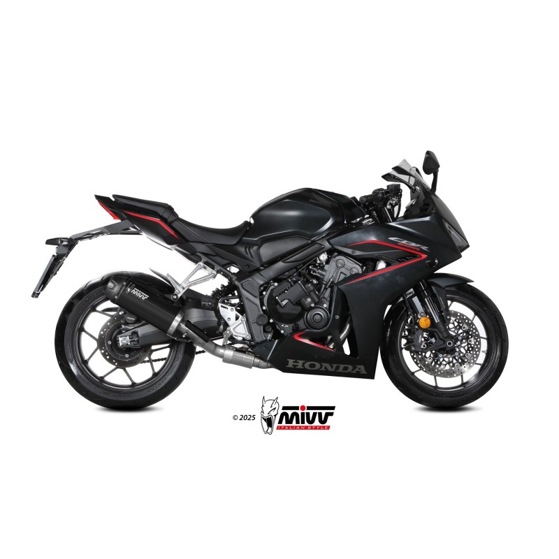 escape completo mivv 4x2x1 ak 1 black con tapa de carbono honda cb 650 r 2024 25 h 094 lzk