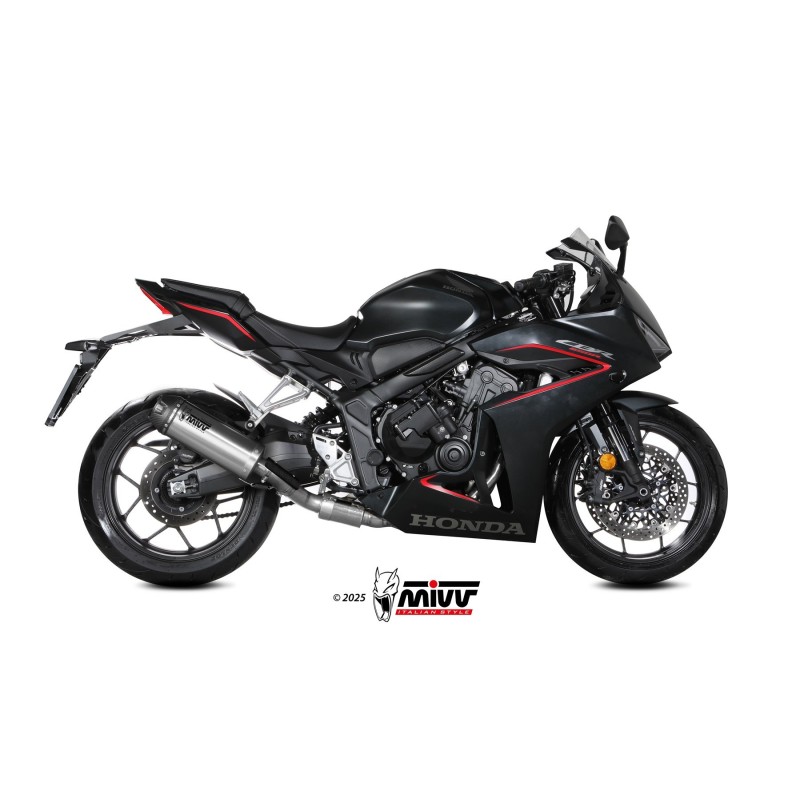 escape completo mivv 4x2x1 ak 1 titanium con tapa de carbono honda cbr 650 r 2024 26