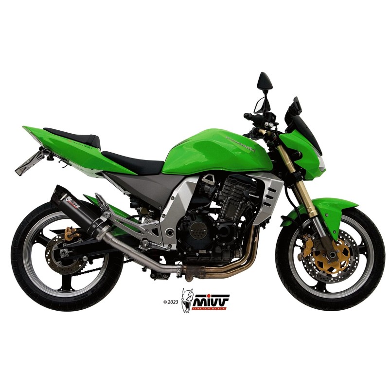 silenciosos mivvgp acero negro carbon kawasaki z1000 2003 06 k 010 lxbc