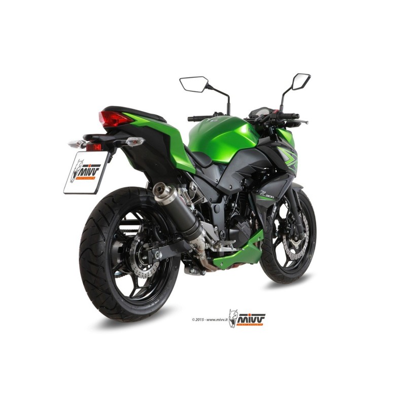 silencioso mivv gp carbon kawasaki ninja 300 2013 16 z300 2015 16 k 038 l2s