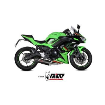 escape completo mivv 2x1 oval carbon con tapa carbono kawasaki ninja 650 z650 2024 26 2