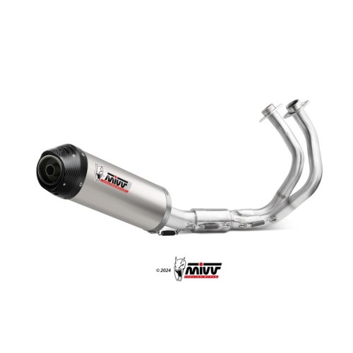 escape completo mivv 2x1 oval titanium con tapa carbono kawasaki ninja 650 z650 2024 26