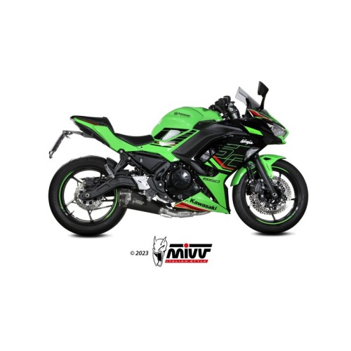 escape completo mivv 2x1 delta race black kawasaki ninja 650 z650 2024 26 k 057 kdrb