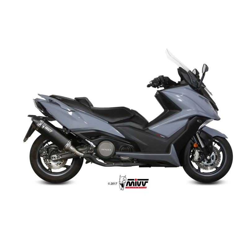 escape completo mivv 2x1 speed edge black kymco ak550 2017 20 o 009 lrb