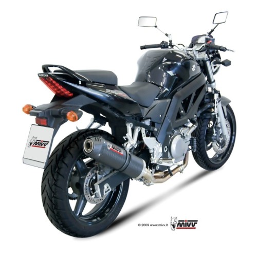 silencioso mivv oval carbono c tapa carbono suzuki sv 650 2004 sv 650 2005 15 s 015 l3c