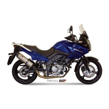 escape completo mivv 2x1 suono st steel con tapa carbono suzuki dl v strom 650 2004 06