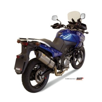 escape completo mivv 2x1 suono st steel con tapa carbono suzuki dl v strom 650 2004 06 2