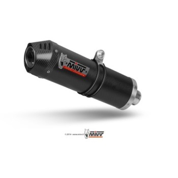 escape completo mivv 2x1 oval carbono con tapa carbono suzuki dl v strom 650 2007 11
