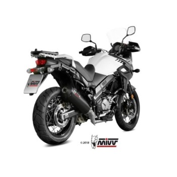 escape completo mivv 2x1 oval carbono con tapa carbono suzuki dl v strom 650 xt 2017 25 2