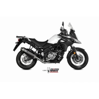 escape completo mivv 2x1 speed edge black suzuki dl v strom 650 xt 2017 25 s 049 lrb