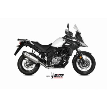 escape completo mivv 2x1 speed edge steel tapa carbono suzuki dl v strom 650 xt 2017 24