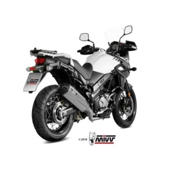 escape completo mivv 2x1 speed edge steel tapa carbono suzuki dl v strom 650 xt 2017 24 2