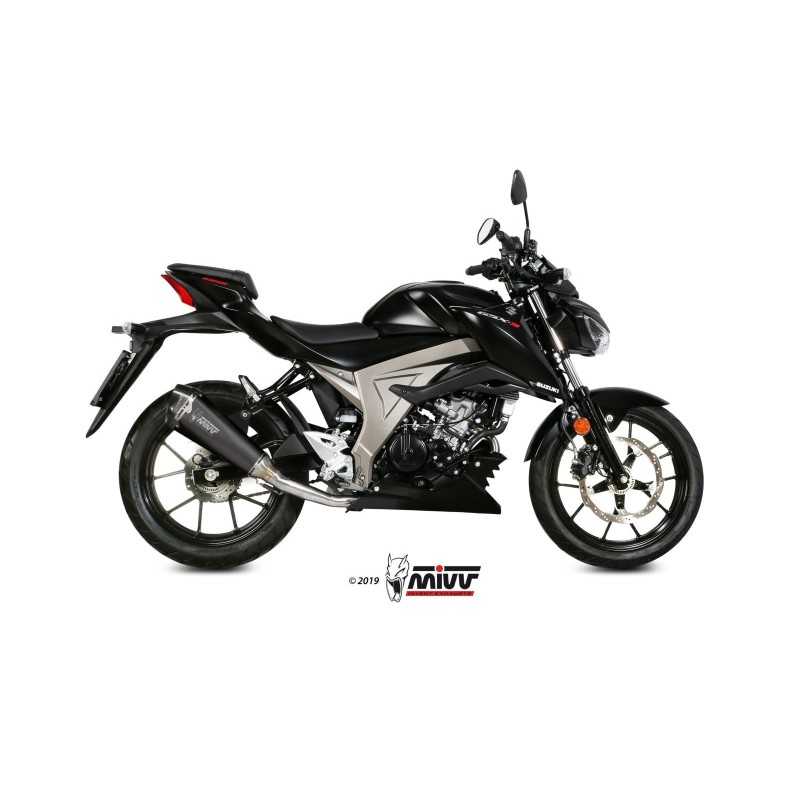 escape completo mivv 1x1 delta race black suzuki gsx r 125 gsx s 125 2017 20 s 055 ldrb