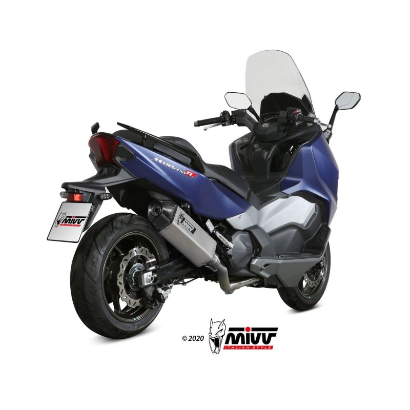 escape completo mivv 2x1 speed edge st steel con tapa carbono sym maxsym tl 500 508 2020