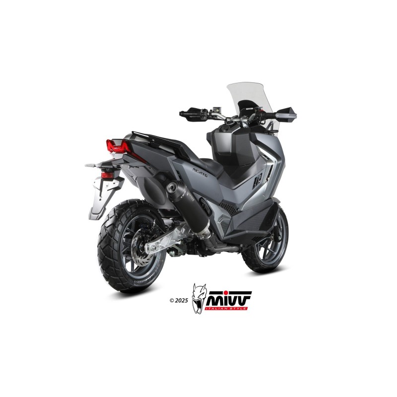 silencioso mivv oval black con tapa de carbono sym adxtg 400 2025 sy 004 lvc