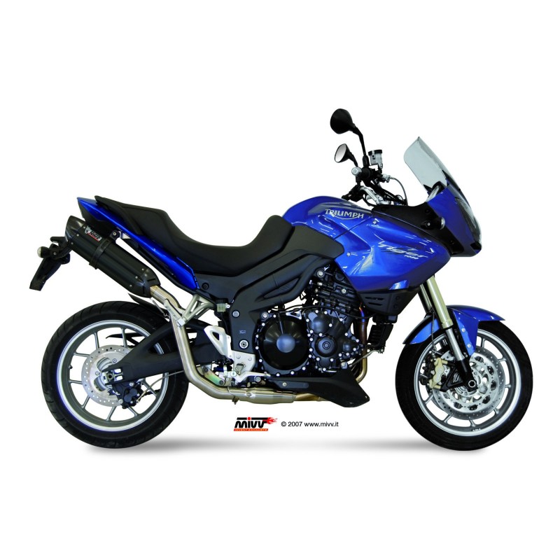 silencioso mivv suono acero negro carbon triumph tiger 1050 2007 13 t 007 l9