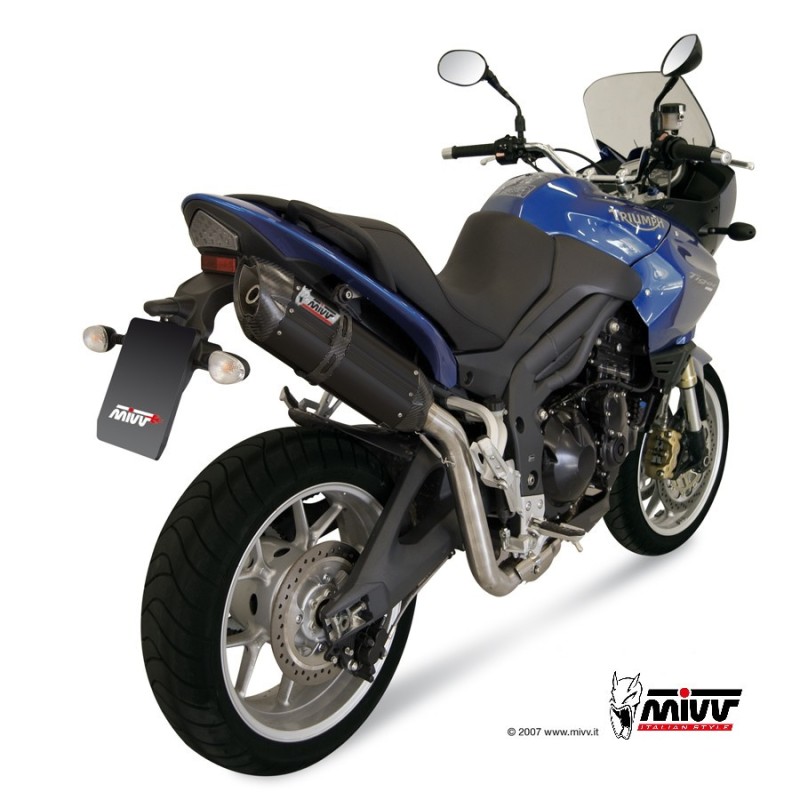 silencioso mivv suono acero negro carbon triumph tiger 1050 2007 13 t 007 l9