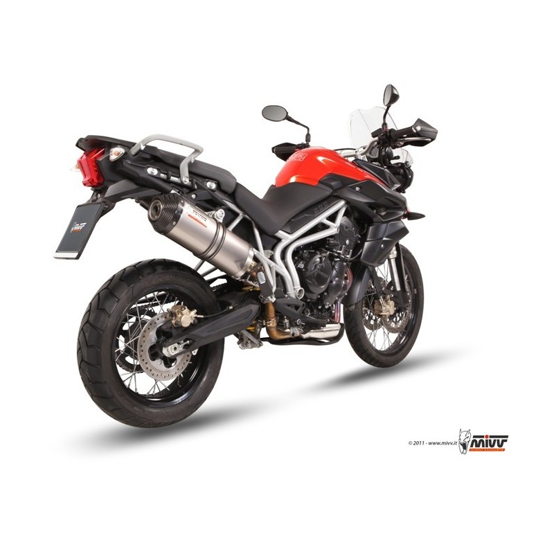 silencioso mivv oval titan tapa carbono triumph tiger 800 xc xr xrx xcx xrt xca 11 16