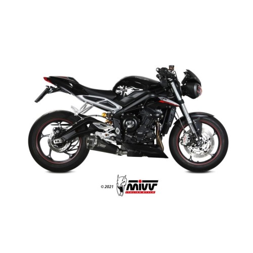 silencioso mivv delta race black triumph street triple r s rs 2017 23 t 019 ldrb