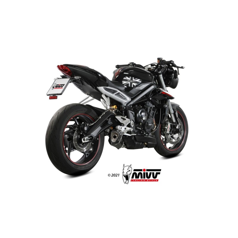 silencioso mivv delta race black triumph street triple r s rs 2017 23 t 019 ldrb
