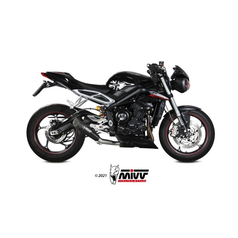 silencioso mivv x m5 black triumph street triple r s rs 2017 23 t 019 sc5b