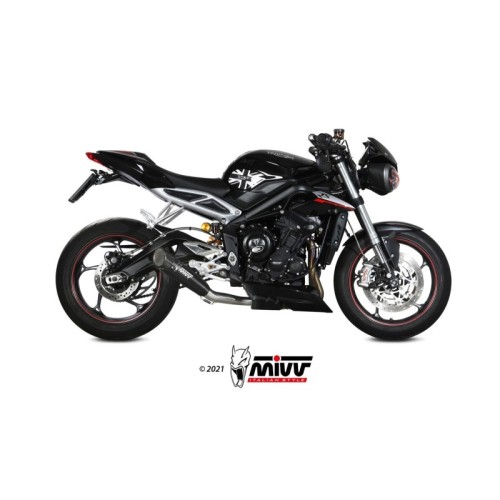 silencioso mivv x m5 black triumph street triple r s rs 2017 23 t 019 sc5b