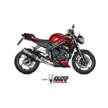 escape completo mivv 3x1 sr 1 black titanium triumph street triple 765 r rs 2023 25