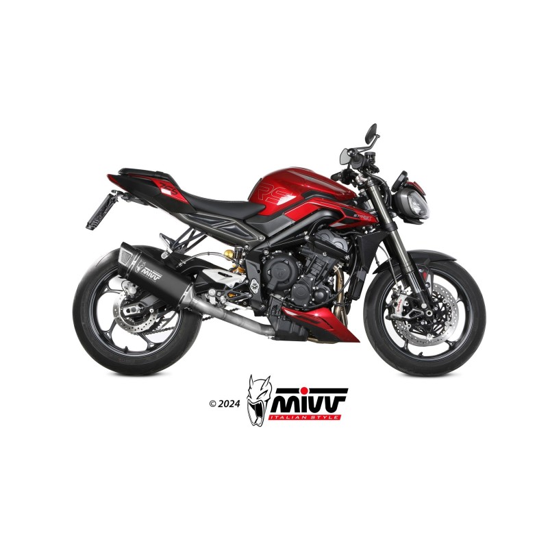 escape completo mivv 3x1 sr 1 black titanium triumph street triple 765 r rs 2023 25