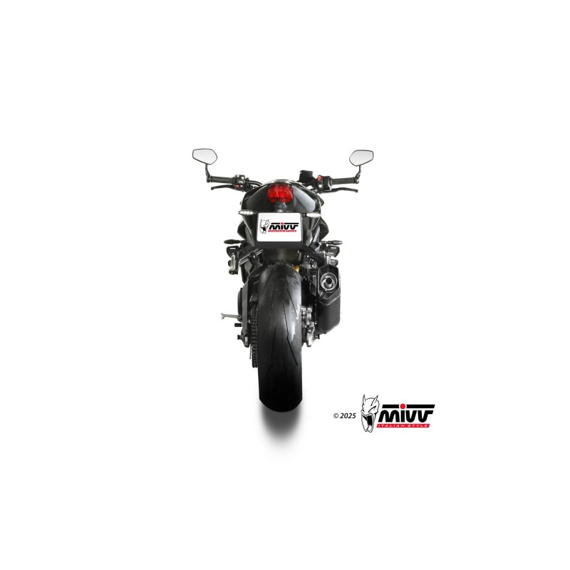 escape completo mivv 3x1 sr 1 black titanium triumph street triple 765 r rs 2025 26