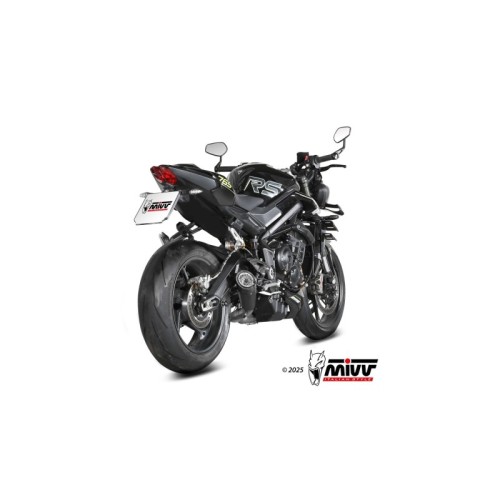 escape completo mivv 3x1 x m5 black triumph street triple 765 r rs 2025 26 t 031 sc5b