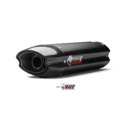 silencioso mivv suono acero negro carbon kawasaki zx 6 r 2007 08 uk 019 l9