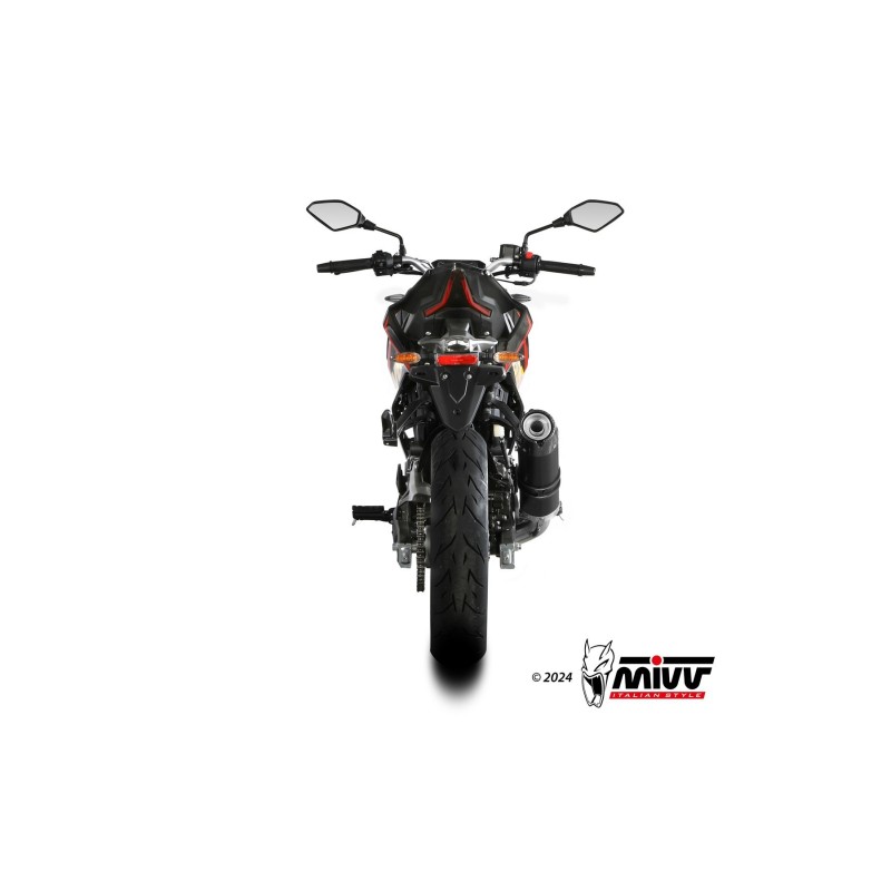 escape completo mivv 1x1 gp black con tapa carbono voge brivido 125r 2023 24 vo 002 lxbc