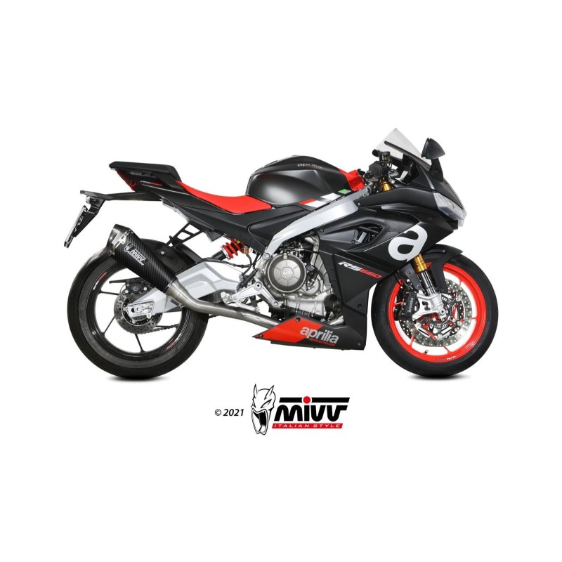escape completo mivv 2x1 delta race carbono aprilia rs 660 2020 25 tuono 660 2021 24