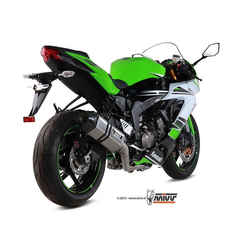 escape completo mivv 4x2x1 speed edge steel c tapa carbono kawasaki zx 6 r 636 2013 16