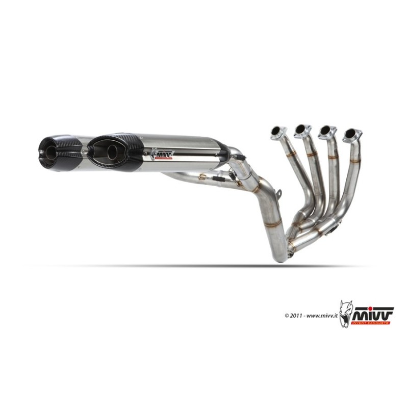escape completo mivv 4x2x2 suono st steel con tapa carbono yamaha yzf 1000 r1 2009 14