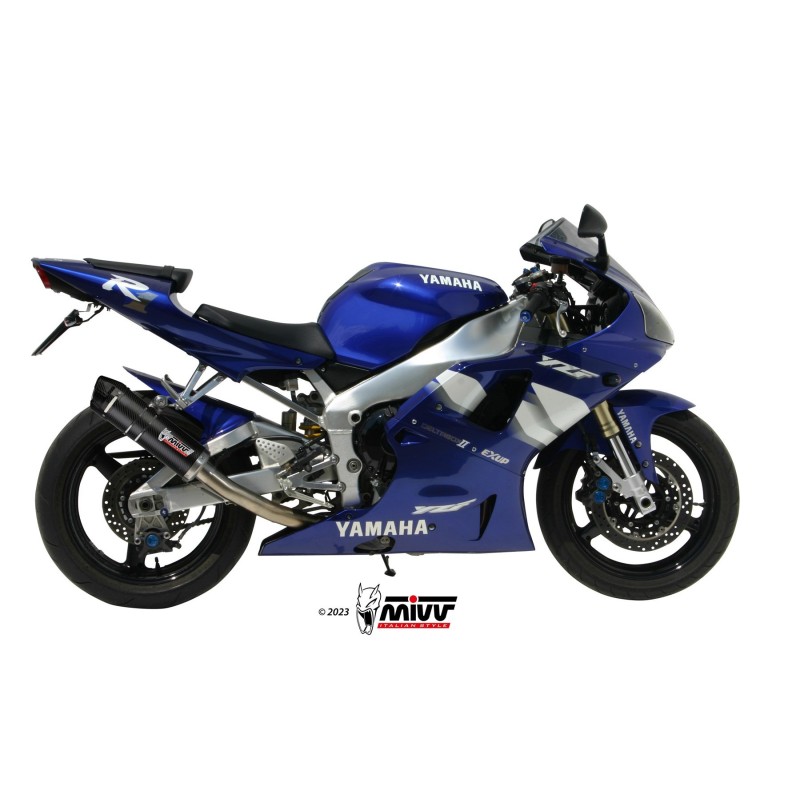 silencioso mivv gp carbon c tapa carbono yamaha yzf 1000 r1 1998 01 y 001 l2sc