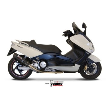 escape completo mivv 2x1 suono black con tapa carbono yamaha t max 500 2001 07 y 018 l9