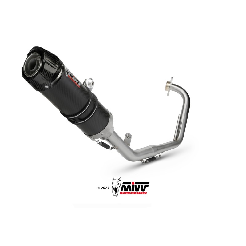 escape completo mivv 1x1 gp carbon con tapa carbono yamaha yzf r125 2008 13 y 030 l2sc