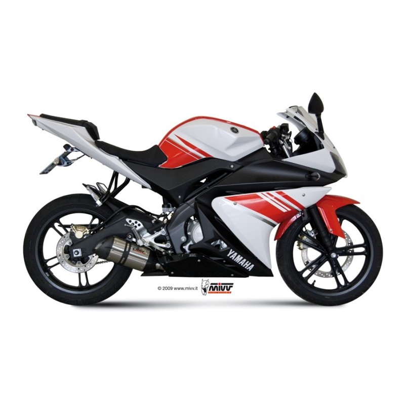 escape completo mivv 1x1 suono st steel con tapa carbono yamaha yzf r125 2008 13 y 030 l7