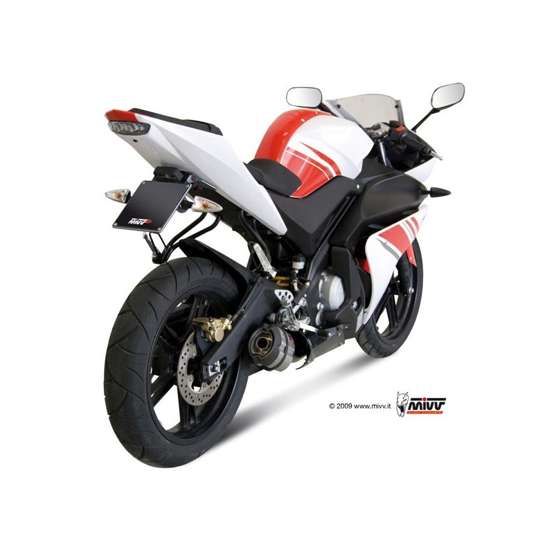 escape completo mivv 1x1 suono st steel con tapa carbono yamaha yzf r125 2008 13 y 030 l7
