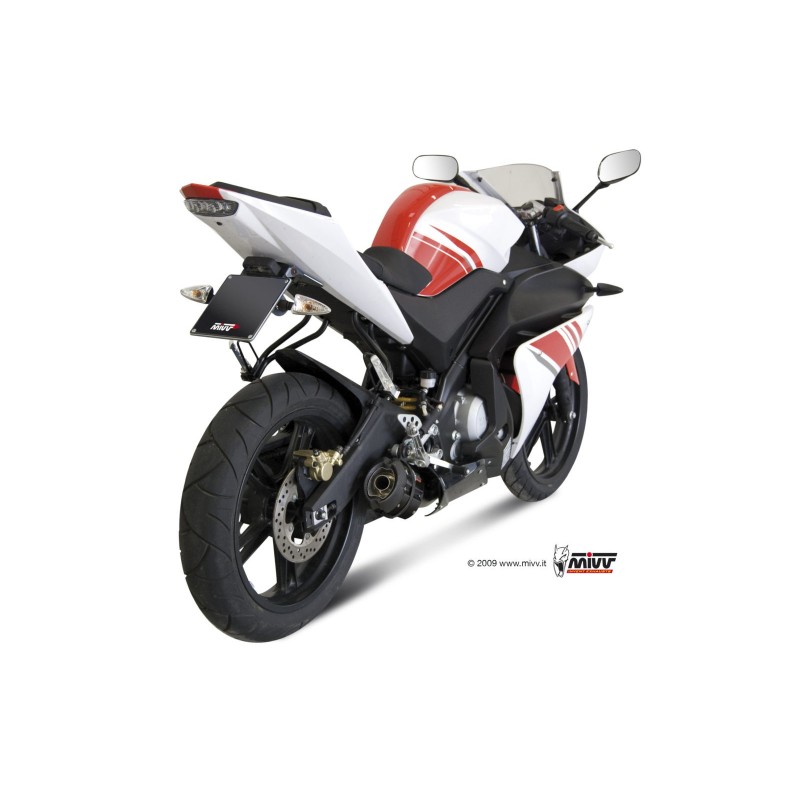 escape completo mivv 1x1 suono black con tapa carbono yamaha yzf r125 2008 13 y 030 l9