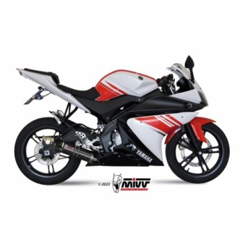 escape completo mivv 1x1 gp black con tapa carbono yamaha yzf r125 2008 13 y 030 lxbc