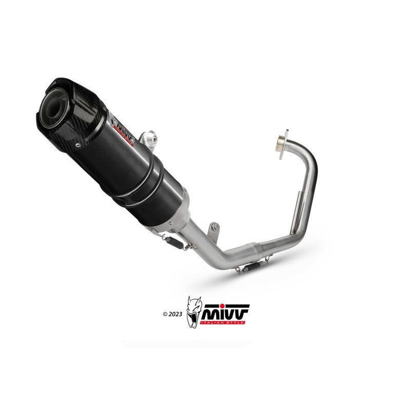 escape completo mivv 1x1 gp black con tapa carbono yamaha yzf r125 2008 13 y 030 lxbc