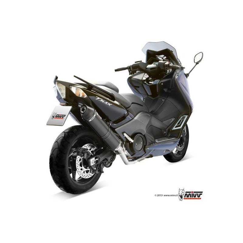 escape completo mivv 2x1 stronger black yamaha t max 530 2012 16 y 037 lbsc