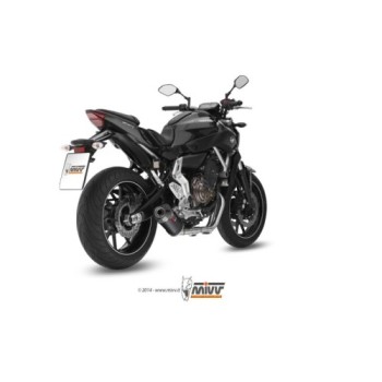 escape completo mivv 2x1 oval carbono con tapa carbono yamaha mt 07 fz 07 2014 25 2