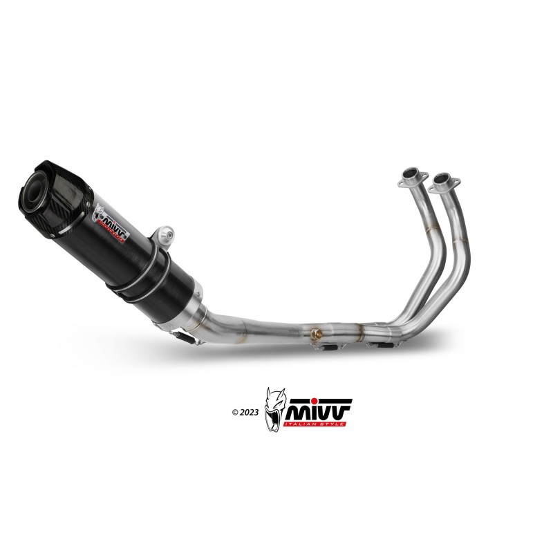 escape completo mivv 2x1 gp black con tapa carbono yamaha mt 07 fz 07 2014 24 y 045 lxbc