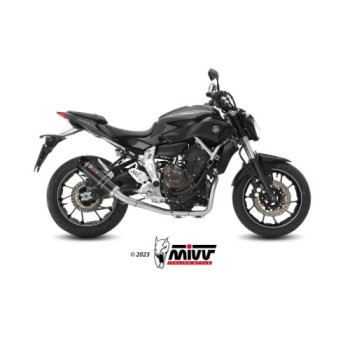 escape completo mivv 2x1 gp black con tapa carbono yamaha mt 07 fz 07 2014 24 y 045 lxbc 2